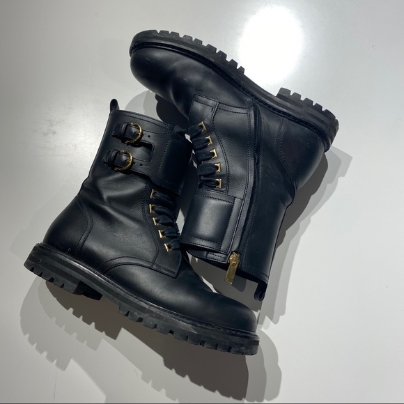 ferragamo combat boots